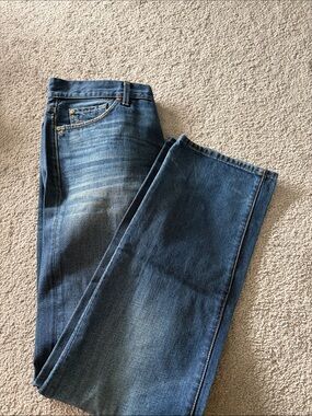 7 For All Mankind Men's Straight Denim in Medium Blue Wash